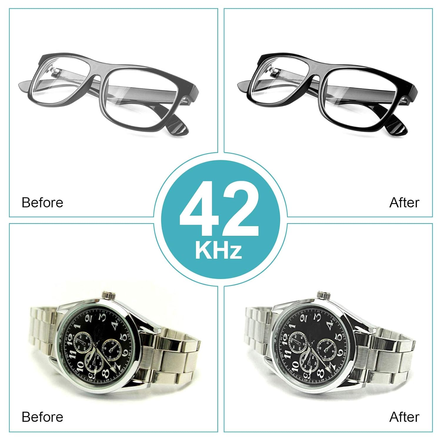 UKOKE 3800S, Professional Jewelry Timer, Portable Household Ultrasonic Cleaning Machine, Eyeglasses Denture Cleaner, 0.6 L, Silver: Industrial & Scientific