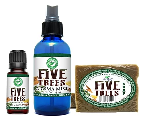 Miniatura 3 de Creation Farm Five Trees - Barras de jabón hechas a mano con mezcla de aceites esenciales de aromaterapia de canela, incienso, limón, eucalipto,
