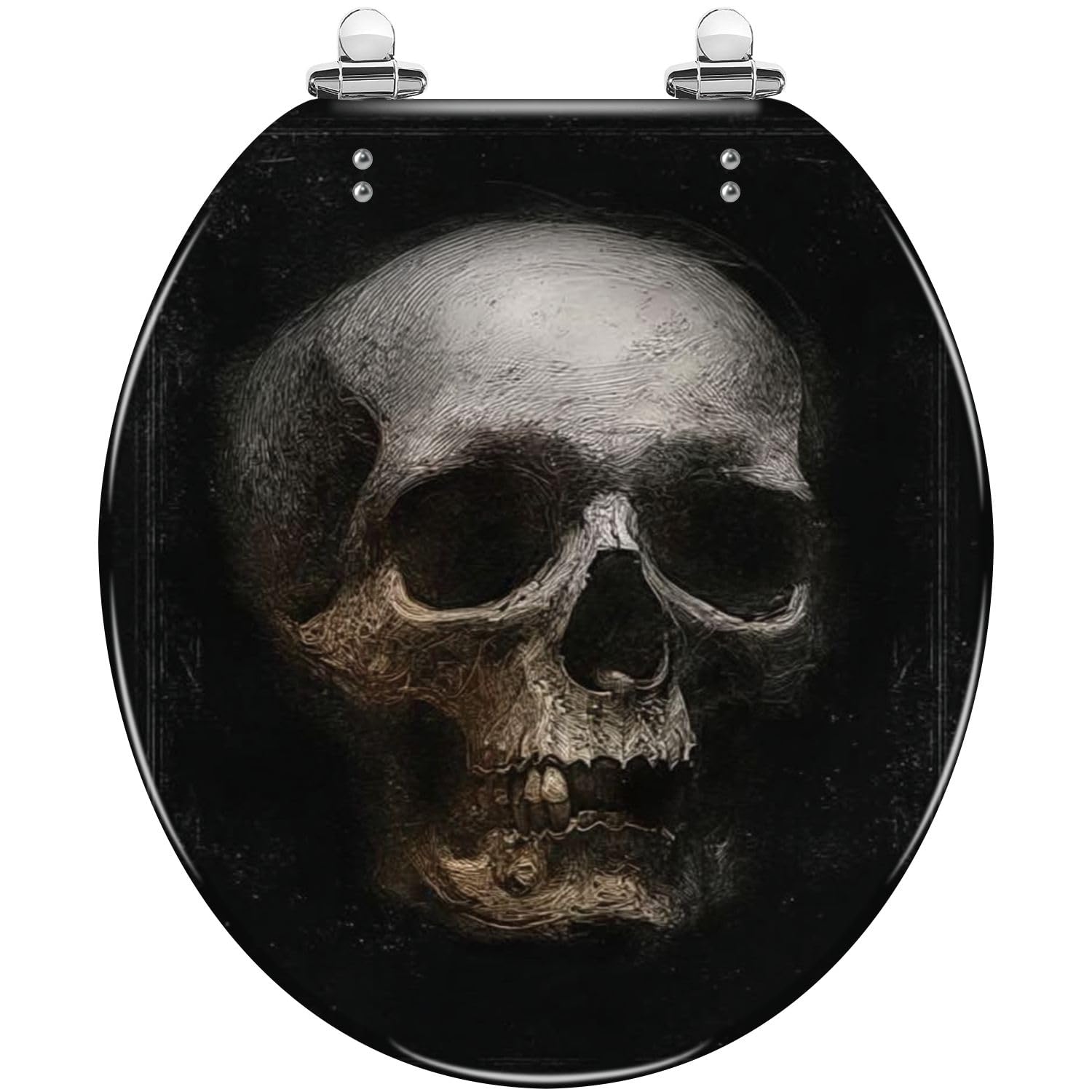 Tazyyzuu Multi8 Green Forest Fog Elongated Toilet Seat Resin Slow Close Lid Quick-Release Hinges Easy Clean(,16.5X14.5)