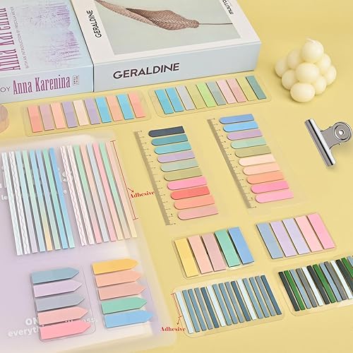 Miniatura 13 de Temiary Morandi - 1200 pestañas adhesivas para anotar libros, pestañas transparentes reutilizables, marcadores de página, pestaña de índice