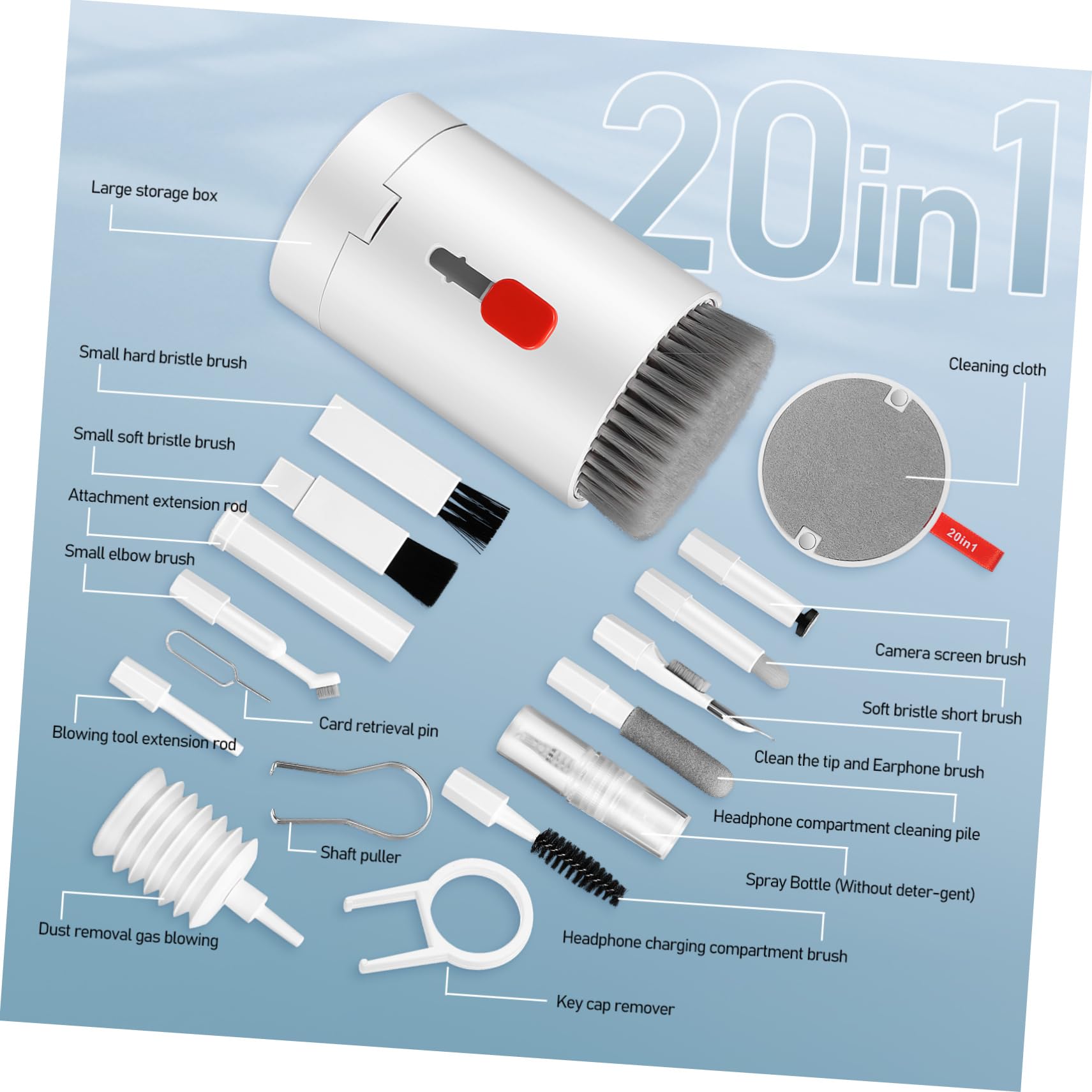 ARTIBETTER 1 Set Abs Camera Cleaner Kit Keyboard Brush Electronics Cleaning Kit Keyboard Cleaner Kit