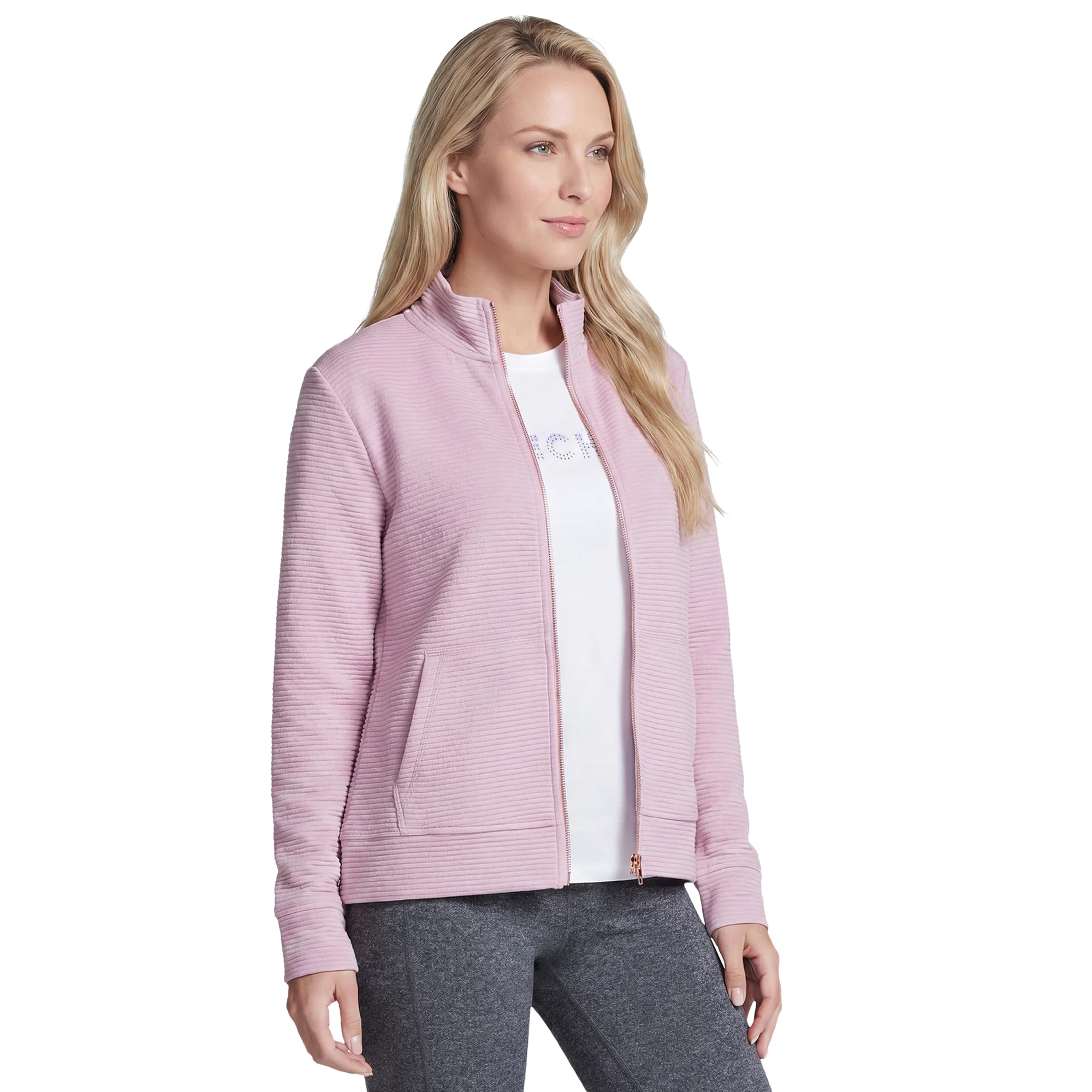 Skechers Women's The Gowalk Everywhere Jacket, Dawn Pink, M