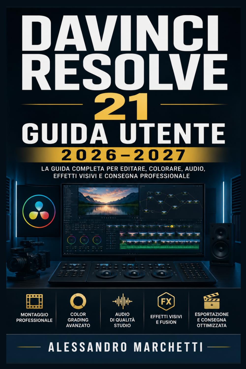 DaVinci Resolve 21 Guida Utente 2026–2027: Montaggio Video Professionale, Correzione Colore e Fusione Audio per Principianti ed Esperti