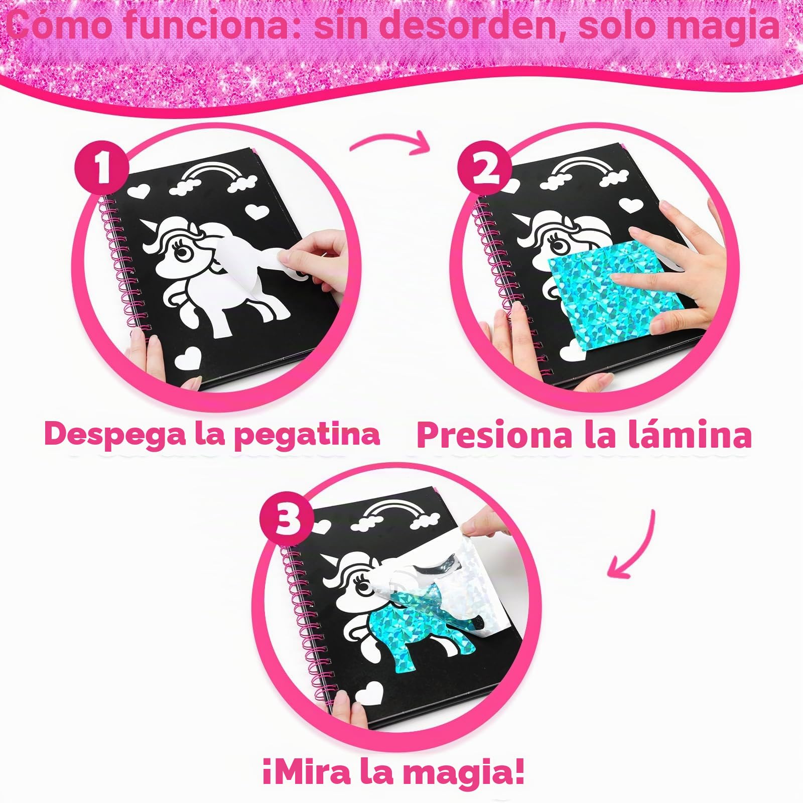 FUNNYB&G Manualidades infantiles con foil, Creativo Kit Manualidades niños, Juguete Niña Regalos Para de 3 4 5 6 7 8 9 12 Años Niño cumpleaños (Princesa)