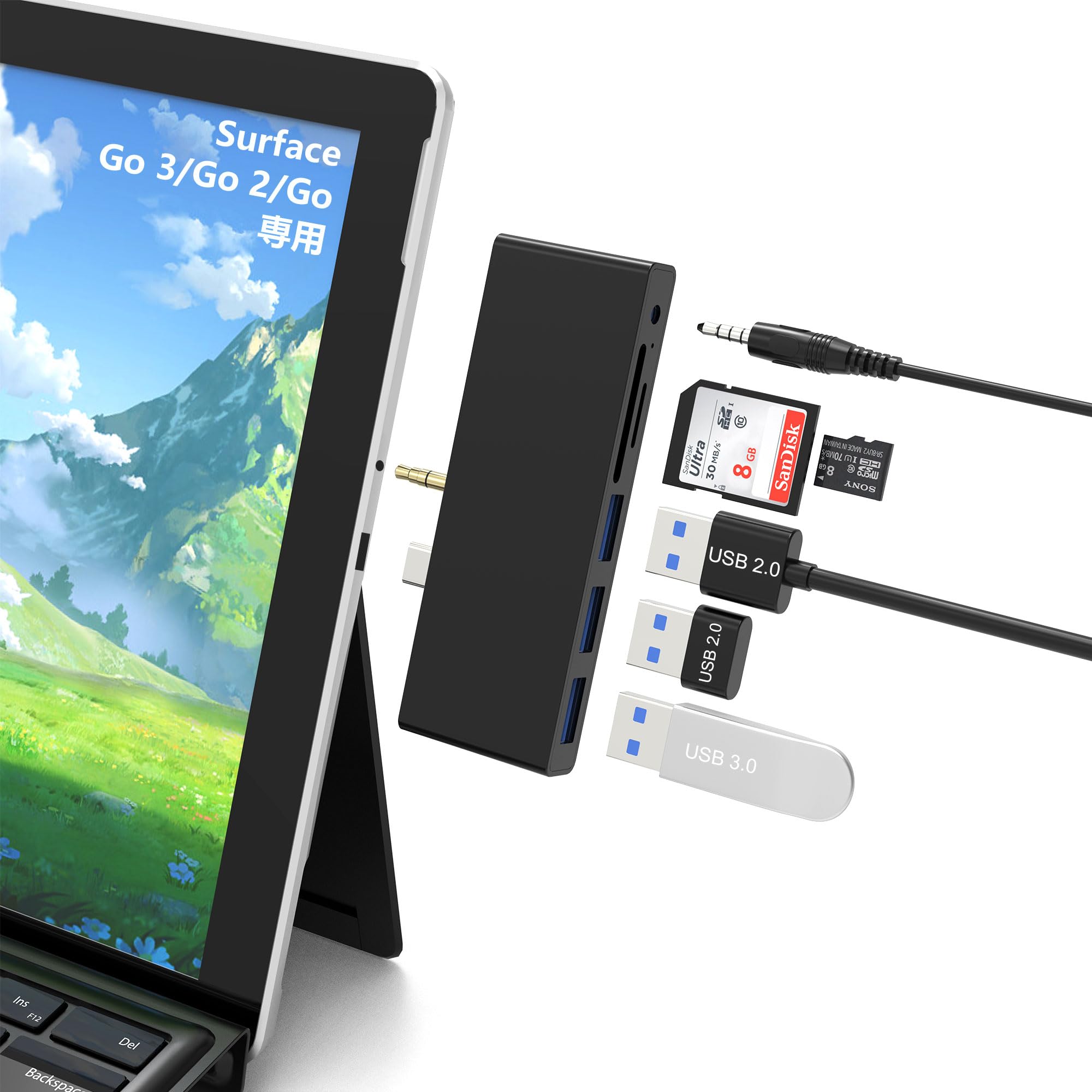 Amazon | Surface Go3/Go2/Go USB 3.0 ハブ サーフェス ゴー 変換 