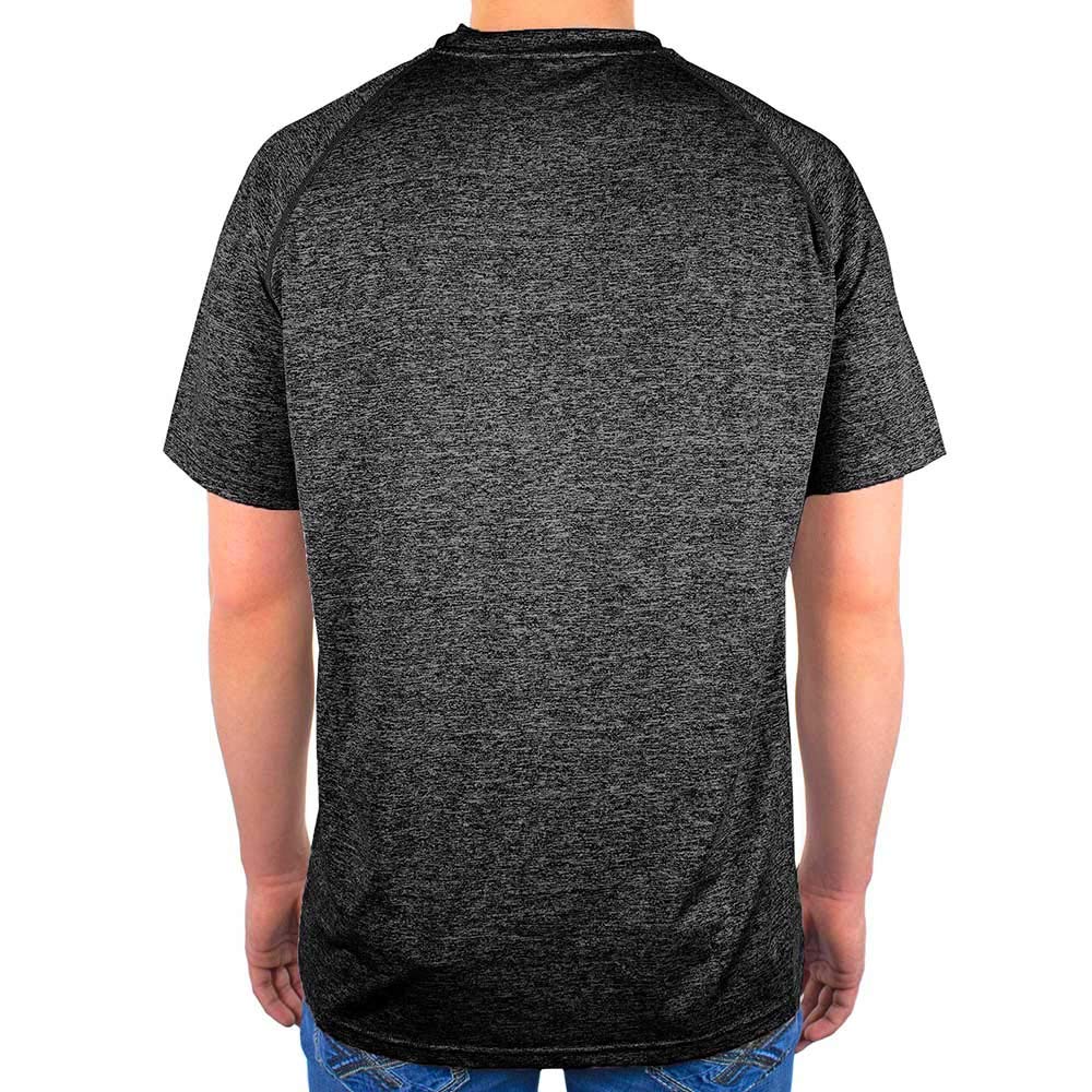 Men’s Dry-Fit Performance Shirt, Heathered Black, Medium - Lightweight, Breezy, Classic Fit - Wicks Away Moisture