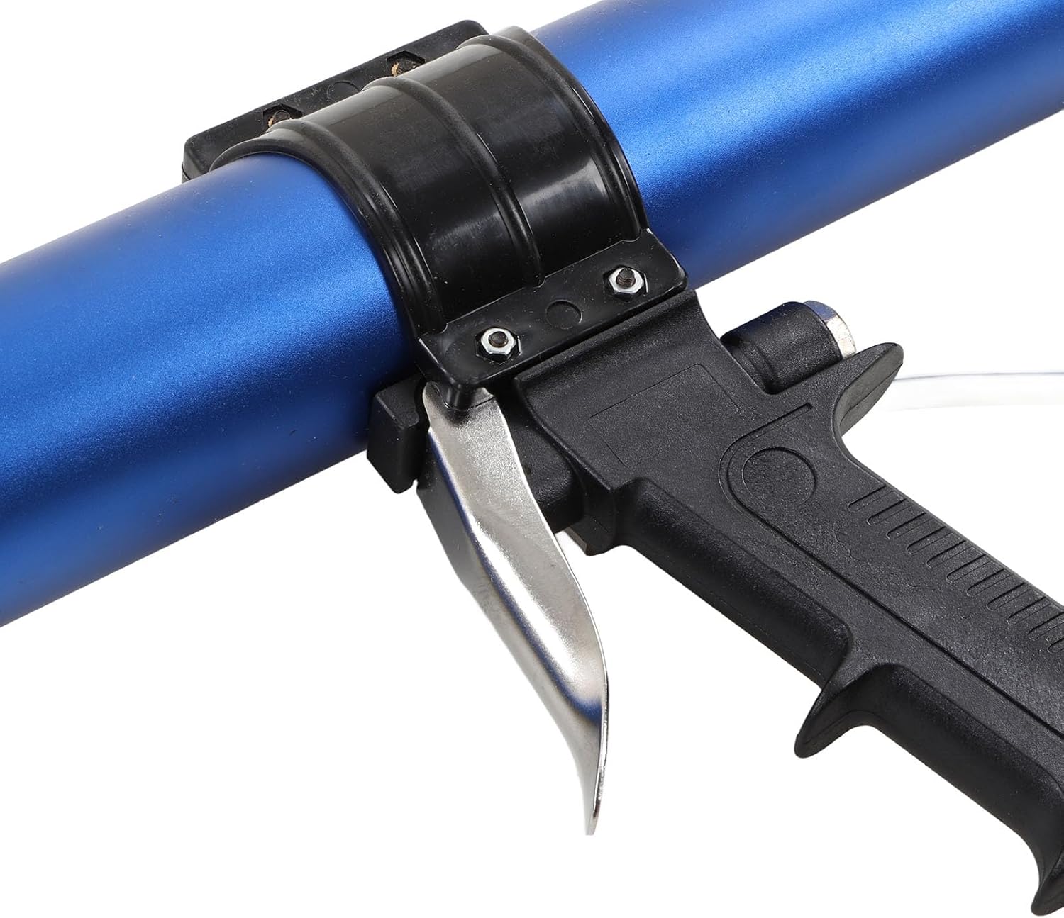 Adjustable Pressure Pneumatic Glass Glue Gun - 1/4in - Soft Glue Tool - 600ml Capacity with Pressure Gauge
