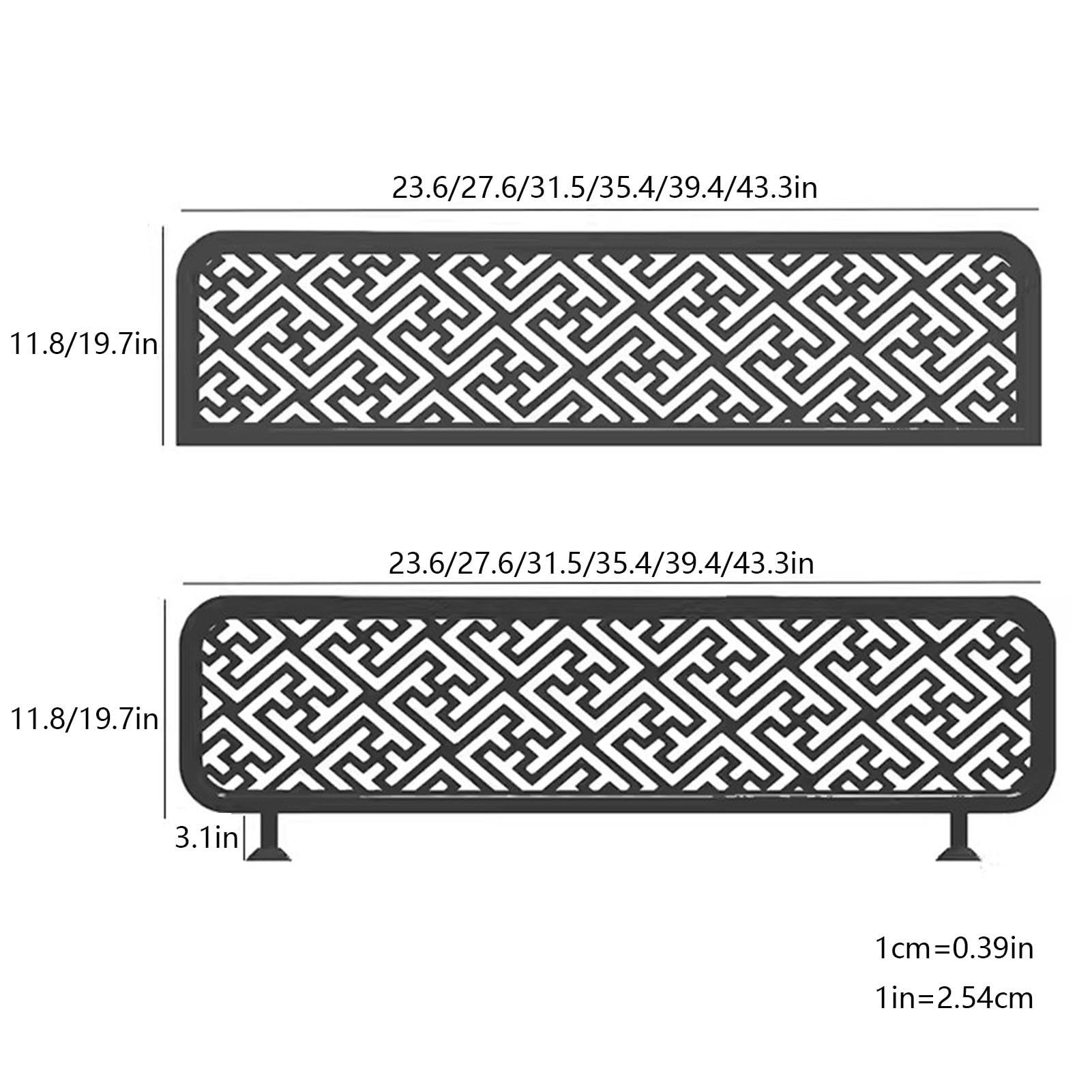 Genérico Mampara divisoria de Hierro Personalizable para comedores, mampara para encimeras de restaurantes, Valla Baja Decorativa (50 x 60 cm, Negra): solución Elegante para Separar Espacios.