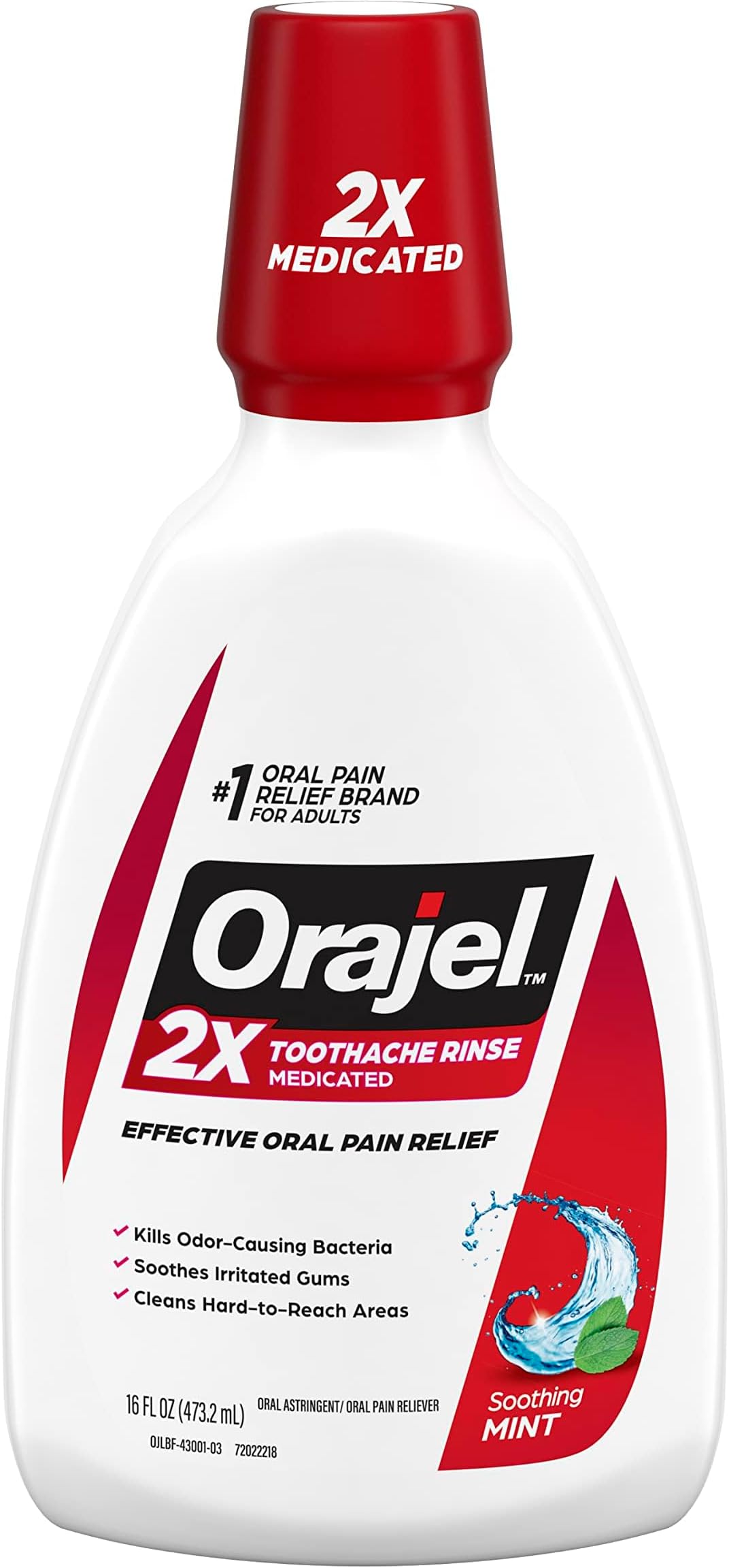 ORAJEL TOOTHACHE RINSE MINT
