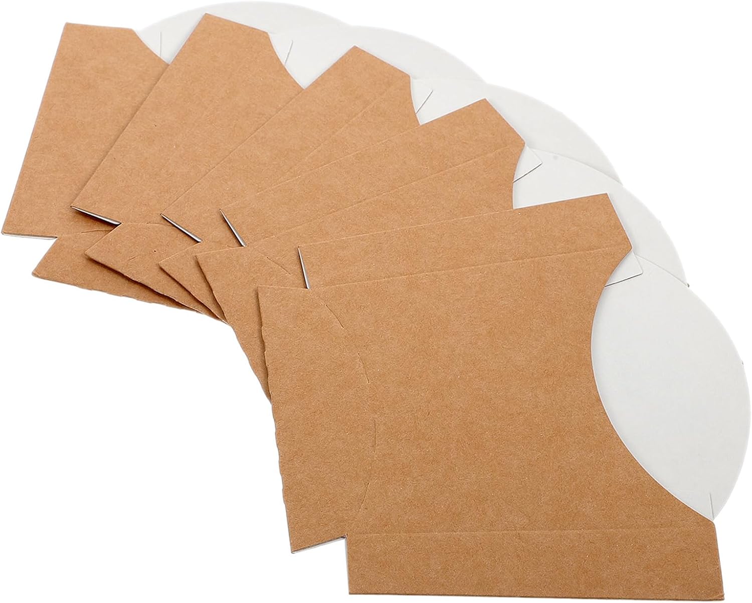 100pcs Kraft Paper Take-out Paper Boxes French Fries Container Chicken Popcorn Wrapping Boxes Fried Snack Holder for Parties and Food Service