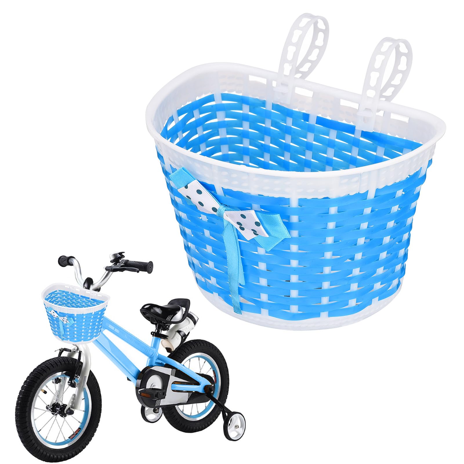 Amazon.co.jp: 子供用自転車バスケット ウィッカー ハンドルバー  