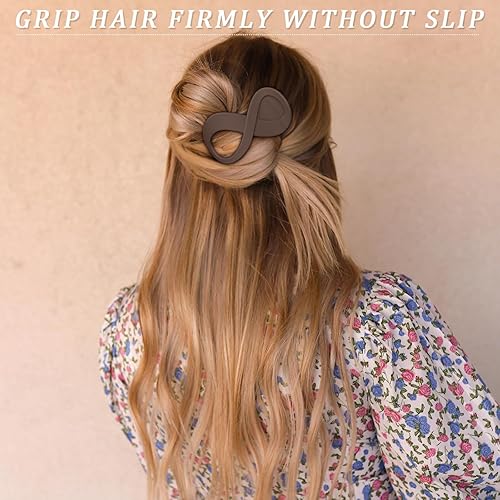 Miniatura 136 de Pinzas para el cabello French Concord, 6 pinzas para el cabello planas deslizantes laterales para volumen, agarre fuerte, agarre antideslizante