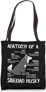 Anatomy of Siberian Husky Gift for Dog Lovers Gifts Tote Bag