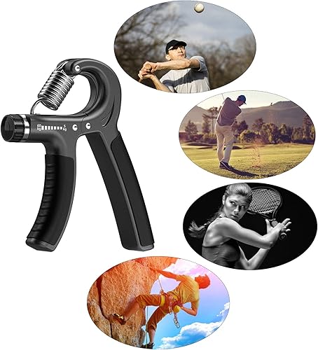 Miniatura 4 de Longang Fortalecedor de agarre de mano con resistencia ajustable, fortalecedor de muñeca, agarre de antebrazo, exprimidor de entrenamiento de mano,