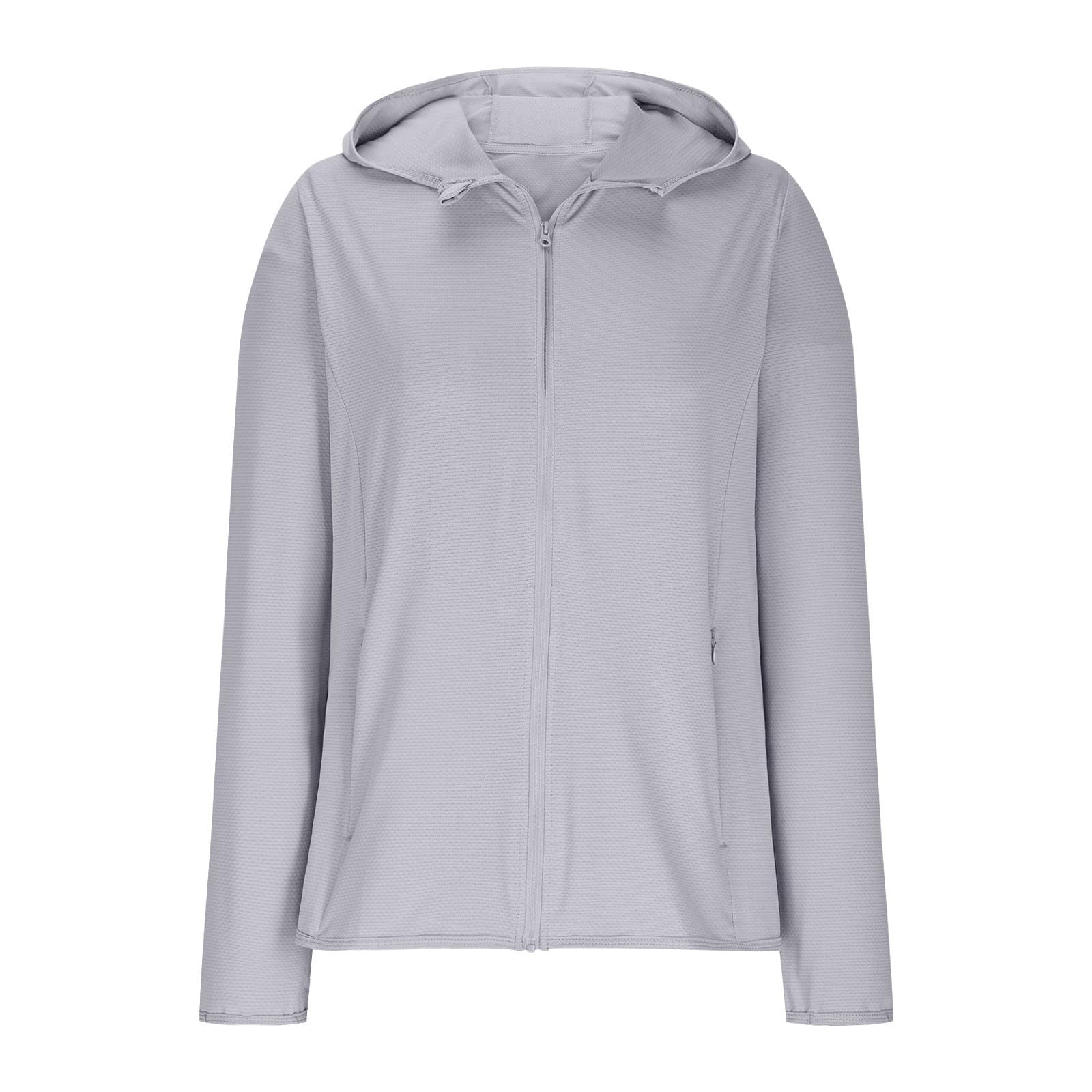 Ropa de protección UV para mujer, de manga larga, chaqueta de verano, transpirable, con capucha, protección solar, chaqueta deportiva, protección UV, chaqueta deportiva, chaqueta para correr