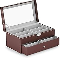 Vista 32 de Caja para anteojos de Co-z, organizador de anteojos, caja de almacenamiento con visualización Negro