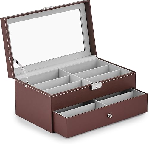 Miniatura 32 de Caja para anteojos de Co-z, organizador de anteojos, caja de almacenamiento con visualización Negro