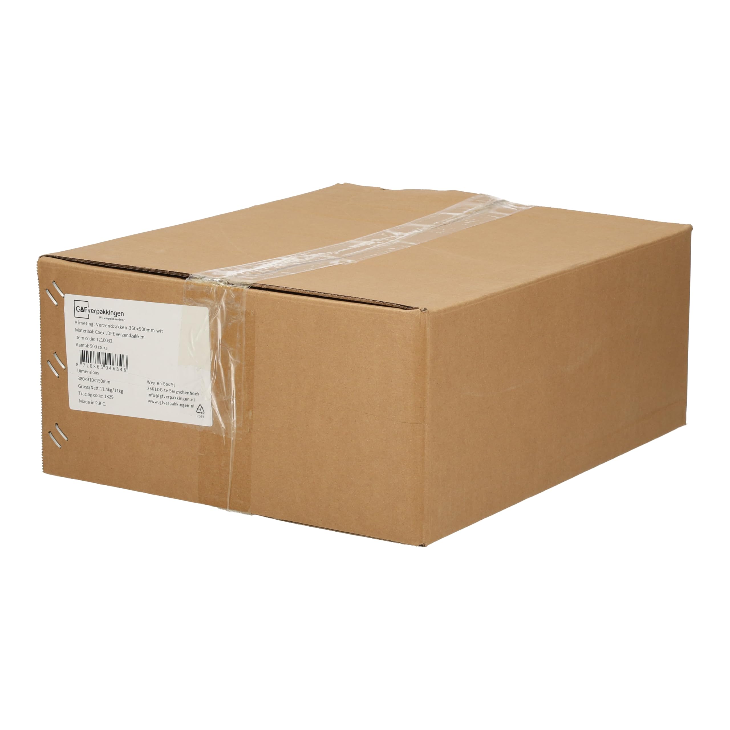 Sacs d'expédition - 360x500mm avec bande adhésive - 500 pièces (CoEx LDPE)
