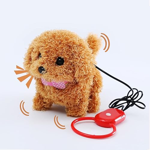AYOR Juguete interactivo de felpa para perro paseo electrónico cachorro de ladrar y vagar la cola animal de peluche para niñas y niños regalo para