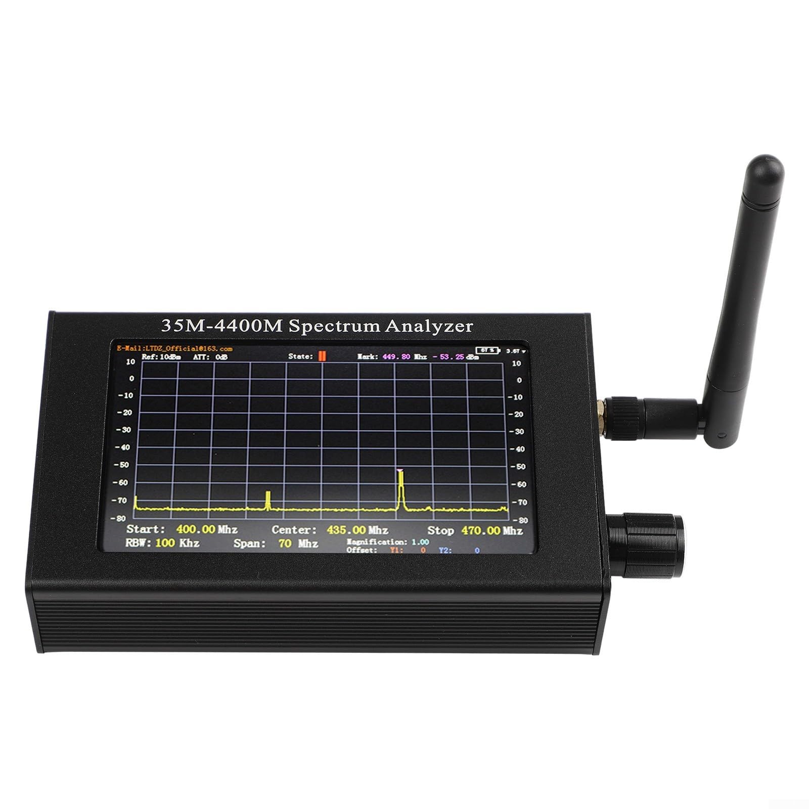 Digital for Spectrum Analyzer 35M-4400MHz Portable Unit with Aluminum Alloy Case for Frequency Analysis Tasks
