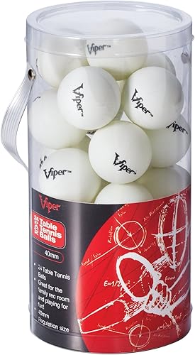 Miniatura 2 de Viper Pelotas de tenis de mesa: tamaño regulador blanco de 1.575 in, clasificación de 2 estrellas, paquete de 24