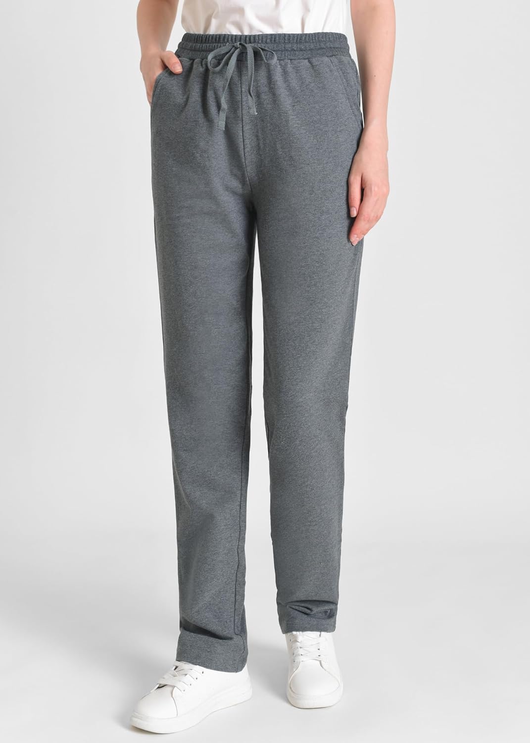 Weintee Women's 34" Inseam Tall Cotton Sweatpants with Pockets - Image 2