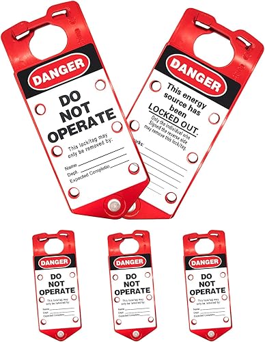 Miniatura 9 de Bloqueo de etiquetado cerrojo 10 Pack 8 agujero diseño ignífugo flor seguridad doble cabeza hebilla de aluminio bloqueo Silver,Azul,Rojo