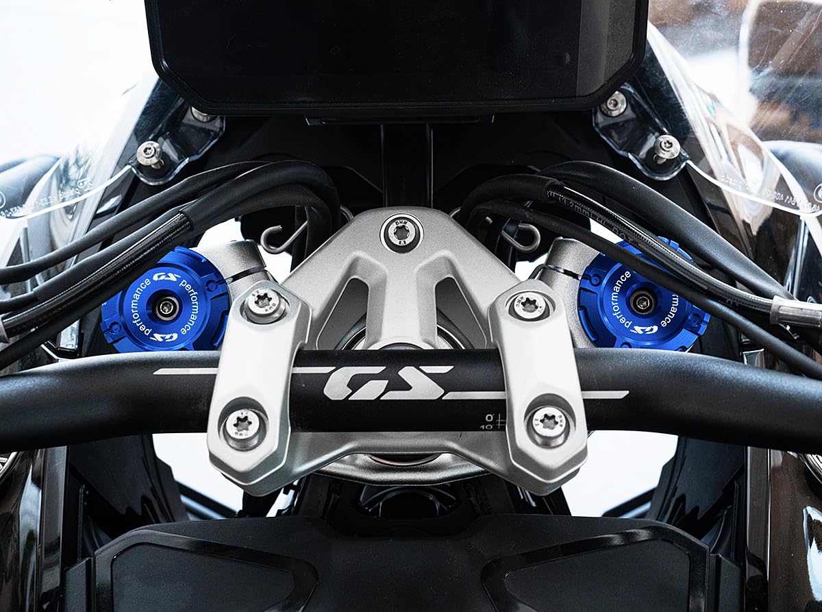 2 pezzi per R1300GS GS1300 R1300 GS R 1300GS Adventure ADV 2024 2025 2026 Accessori Moto Decorativo Copertura Ammortizzatore Alluminio Forcella Anteriore R 1300 GS 1300gsa GSA (Blu)