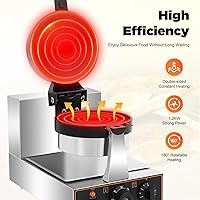 Vista 3 de Prensa eléctrica Panini, waflera y parrilla de hamburguesas, platos antiadherentes de hierro fundido con control de temperatura, waflera