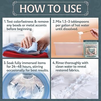 Vintage Fabric Stain Remover & Restoration Soak for Antique Quilts & Linens