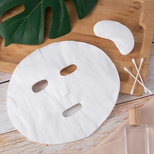 Miniatura 7 de Joez Wonderful 100 piezas de papel de máscara facial con 30 piezas de papel de máscara de ojos, hojas de papel de máscara facial DIY, mascarillas de