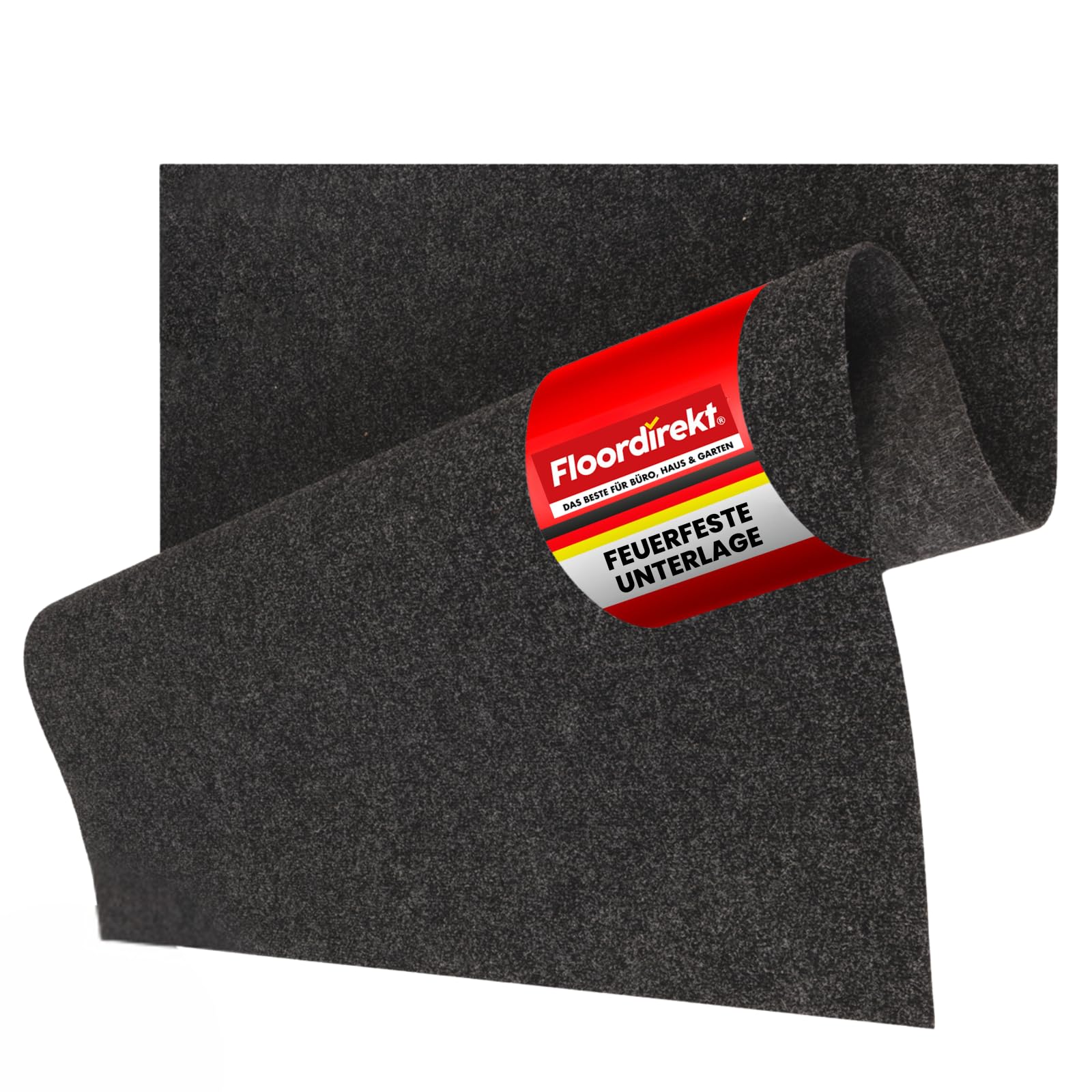 Floordirekt Dalton Fireproof Mat 100 cm x 100 cm Heat Resistant up to 1000 °C Fireproof Fabric Ideal as a Fire Protection Mat or as a Grill Mat, Heat Protection Mat Non-flammable