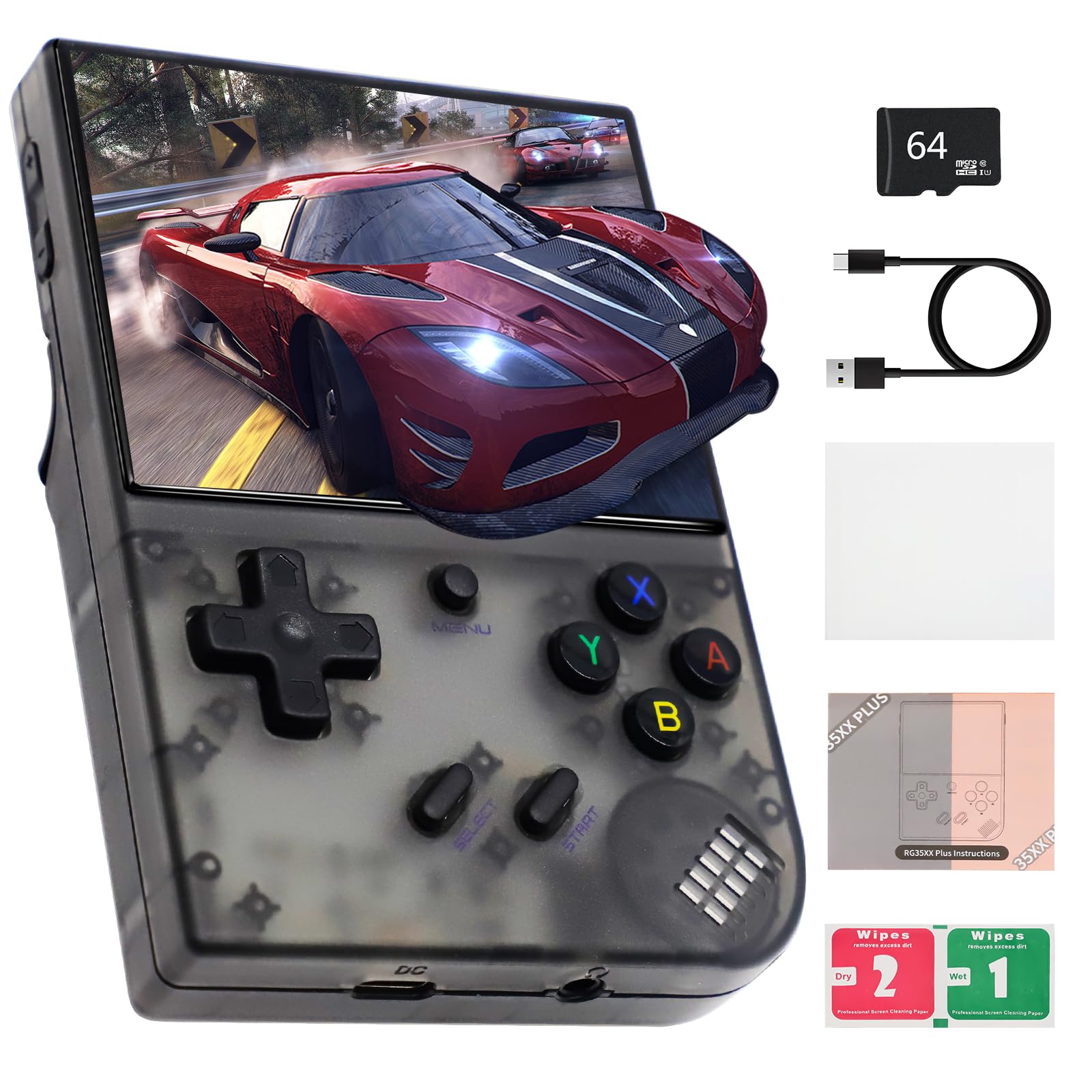 RG35XX Console de Jeu Portable,Dual System Linux et GarlicOS, écran IPS