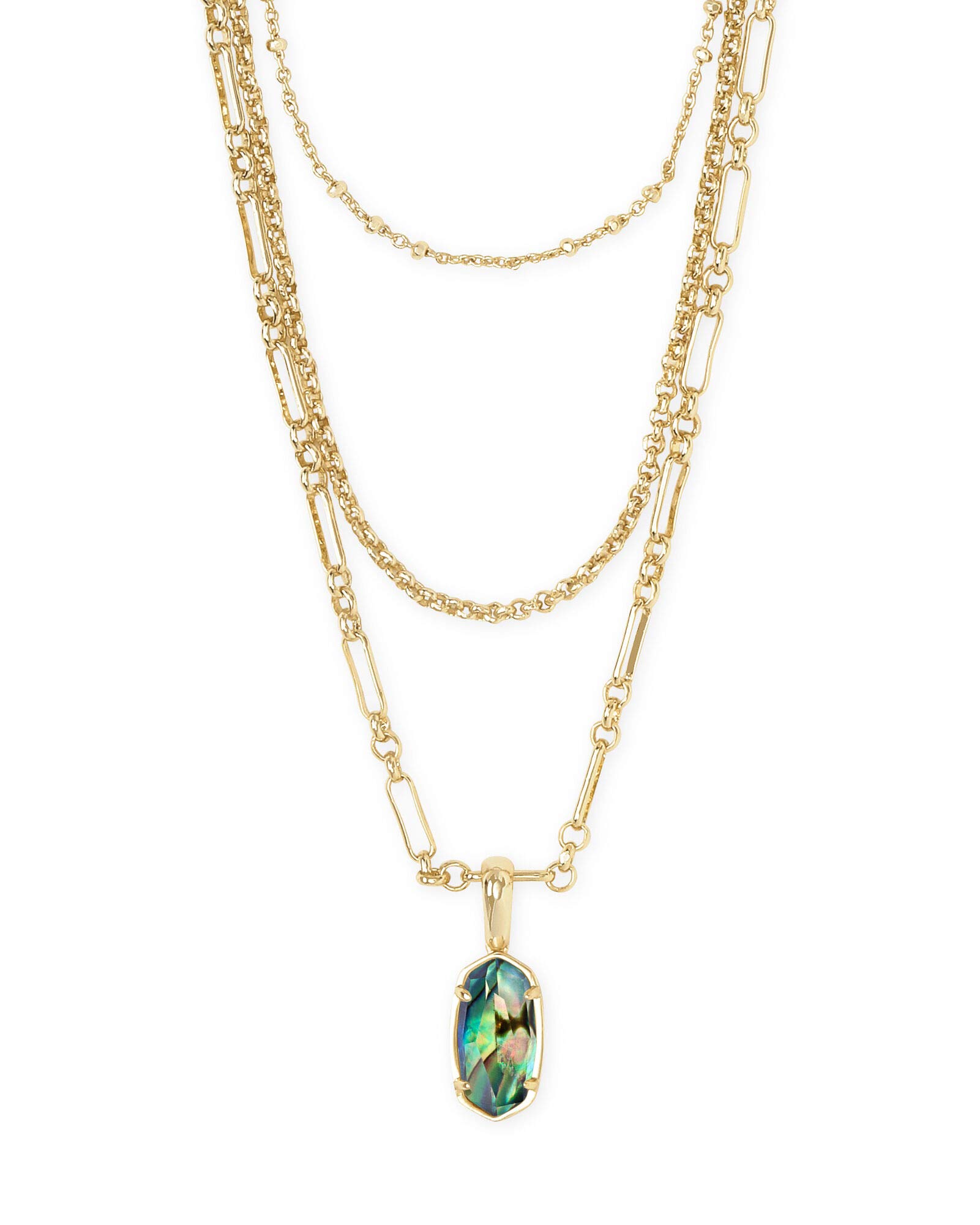 Kendra Scott Elisa Triple Adjustable Length Strand Necklace for Women, Fashion Jewelry