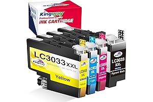 MFC-J995DW Brother LC3033XL Ink Cartridges Replacement, 4-Pack (BK/C/M/Y)