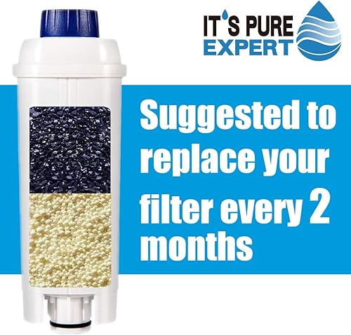 Miniatura 5 de Paquete de 2 filtros de agua DLSC002 compatibles con máquinas de café DeLonghi de repuesto para ECAM, ESAM, ETAM, BCO, EC