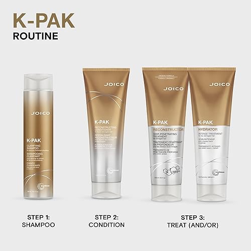 Miniatura 11 de Joico K-PAK Champú clarificador diario para eliminar el cloro y la acumulación Para cabello dañado Repara y previene la rotura Aumenta