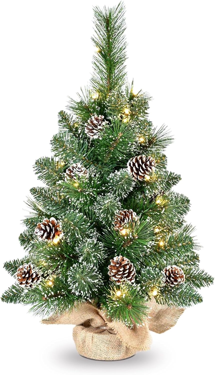2FT Small Christmas Tree, Christmas Decorations Mini Christmas Trees Includes Small Lights and Cloth Bag Base for Tabletop, Home, Office, Indoor and Outdoor Holiday Decoration 2FT Small Christmas Tree, Christmas Decorations Mini Christmas Trees Includes Small Lights and Cloth Bag Base for Tabletop, Home, Office, Indoor and Outdoor Holiday Decoration