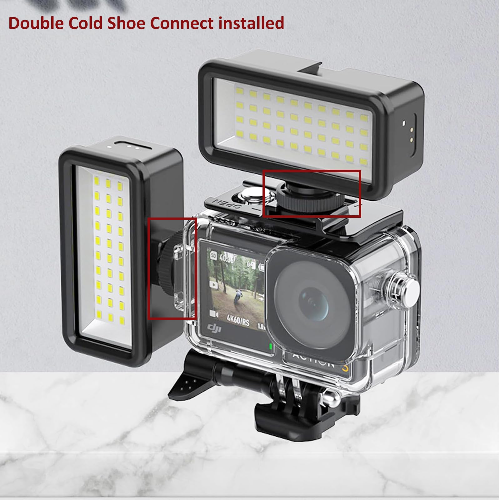 Kit Accessoires DJI Osmo Action 5 Pro - Boîtier Étanche 60m - Poignée Flottante - Films Verre - Silicone