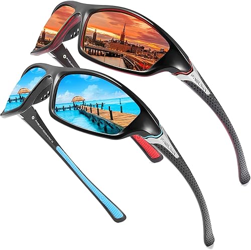 Gafas de sol polarizadas para hombre, ciclismo, conducir, pesca, 100% protección UV