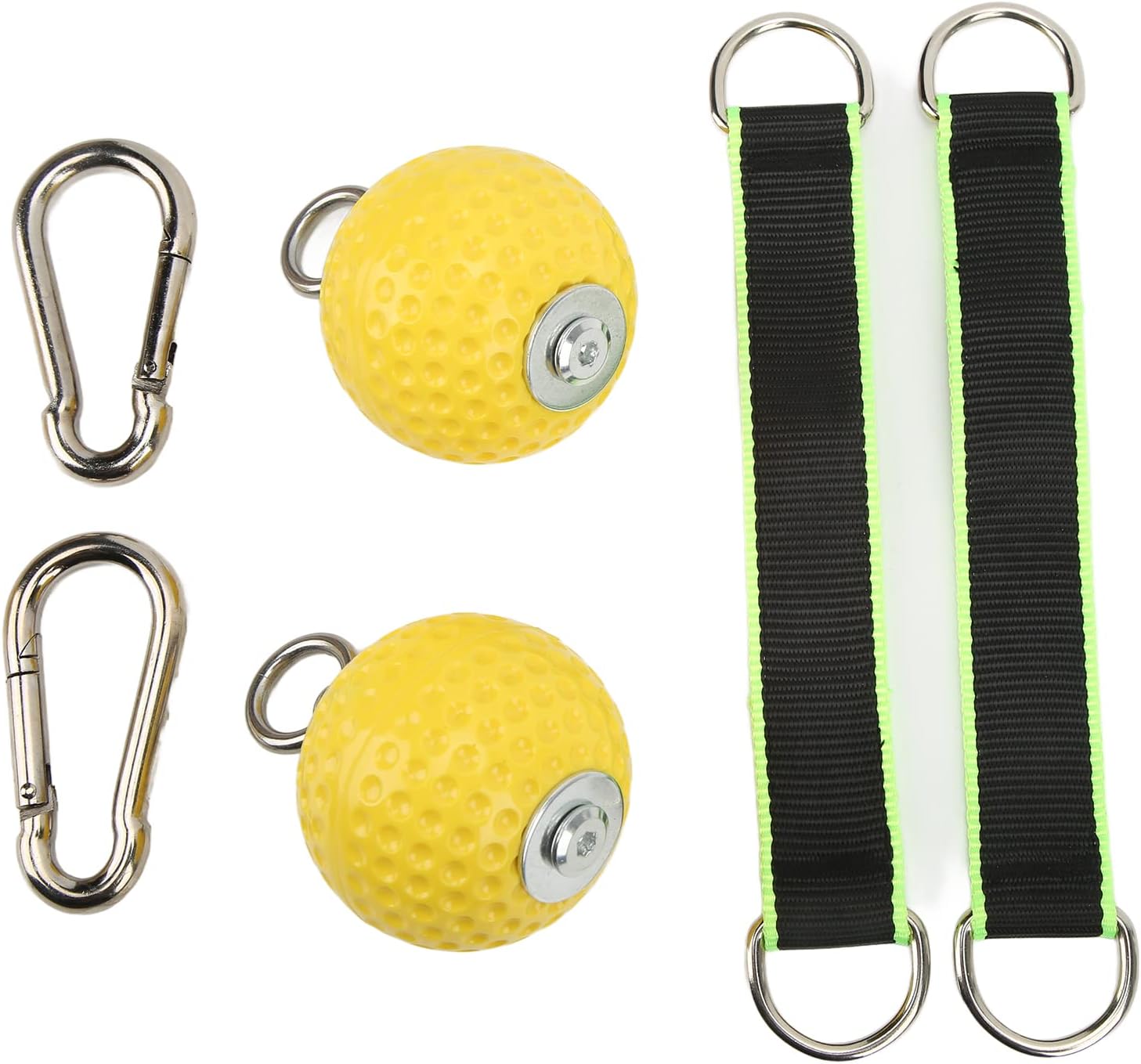 Climbing Pull Up Hand Grips Ball Set, Fitness Equipment for Arm Strength Training, Non Slip PU Material, Quick to Install with Webbing and Buckle, Ideal for Rock Climbers and Gymn