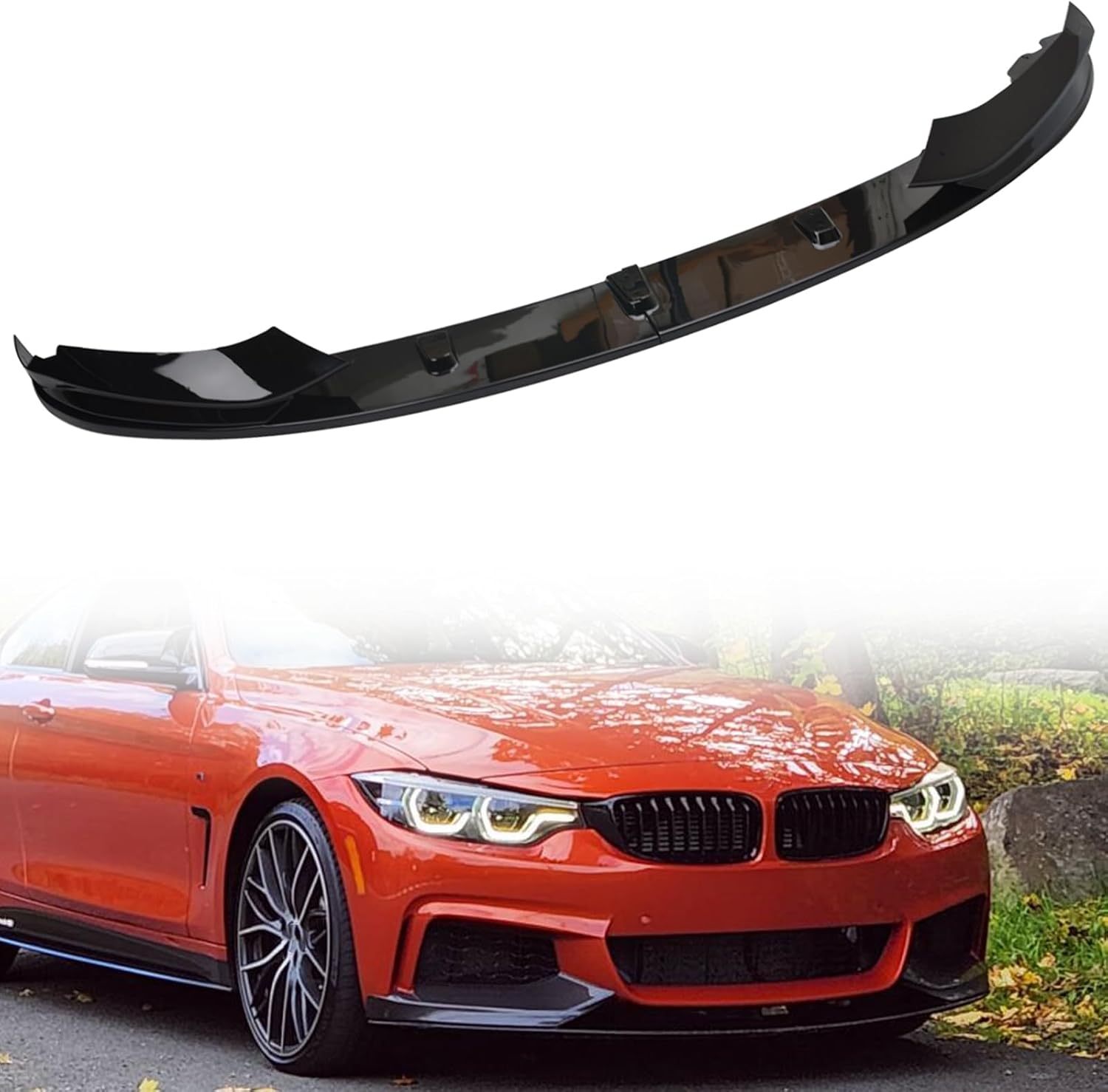 Front Lip Splitter Compatible with BMW F32 F33 F36 428i 430i 435i 440i 2014-2020 M Sport Bumper Chin Spoiler Gloss Black 4 pcs