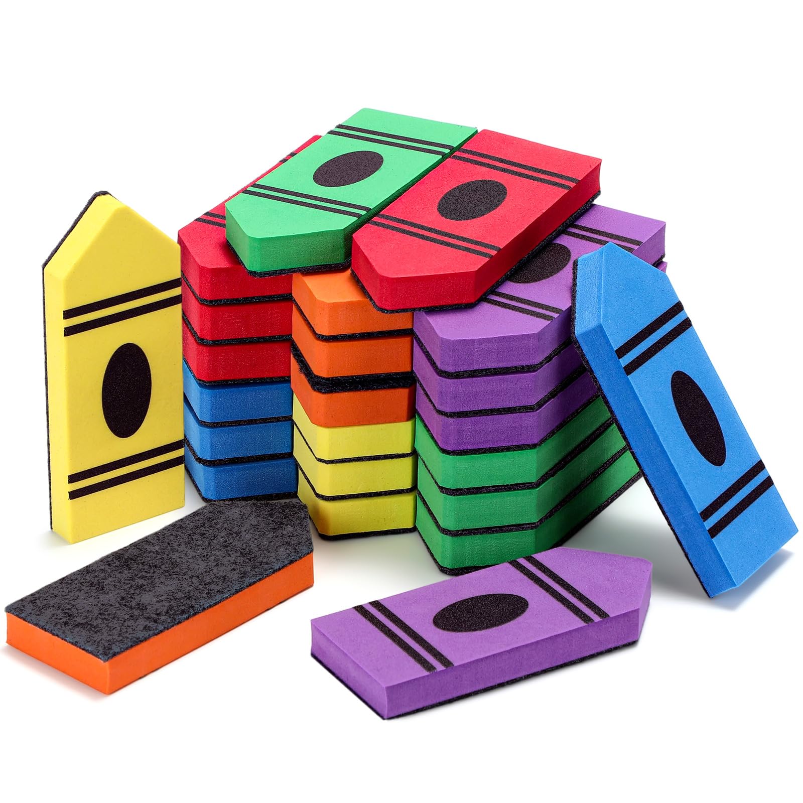 24 Pcs Classroom Magnetic Whiteboard Dry Erase Erasers
