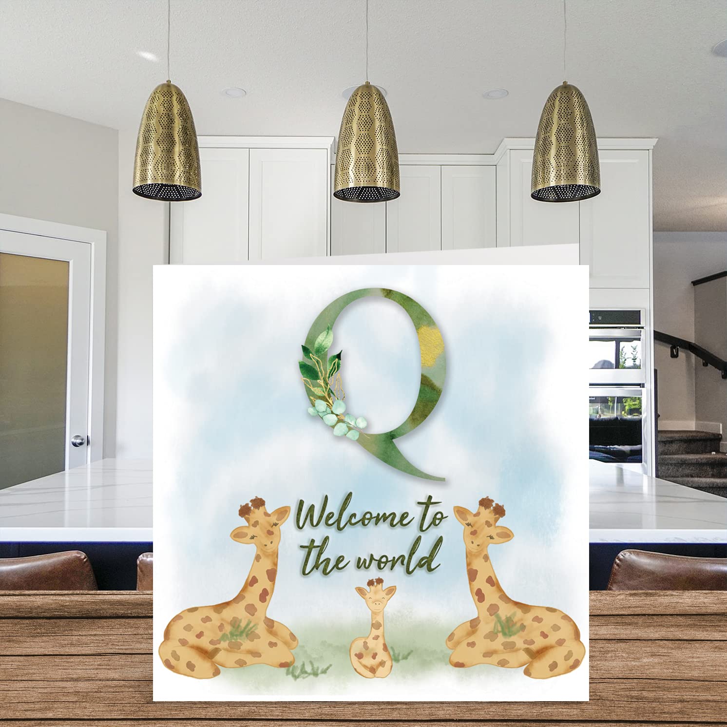 Biglietto Auguri Per Neonato Stuff4: "Welcome To The World", 145mm, Con Busta, Per Genitori E Bimbo