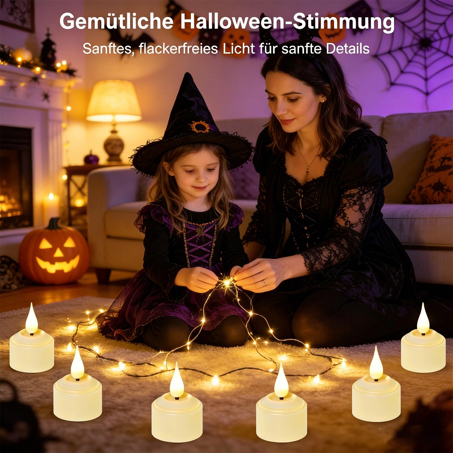 Nancia Lumini LED ricaricabili, 12 lumini a LED ricaricabili, lampeggianti con telecomando timer, con stazione di ricarica, candele a LED, altezza 5,5 cm, diametro 3,8 cm, cavo a 12 porte di tipo C
