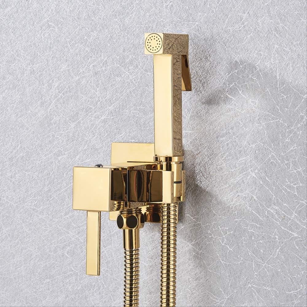 Rubinetto Per Bidet Rubinetto Per Doccia In Ottone Miscelatore Per Rondella Miscelatore Per Acqua Calda Fredda Gru Quadrato Per Doccia Spruzzatore Rubinetto Per Wc Rubinetti Per Wc Chrome Polish