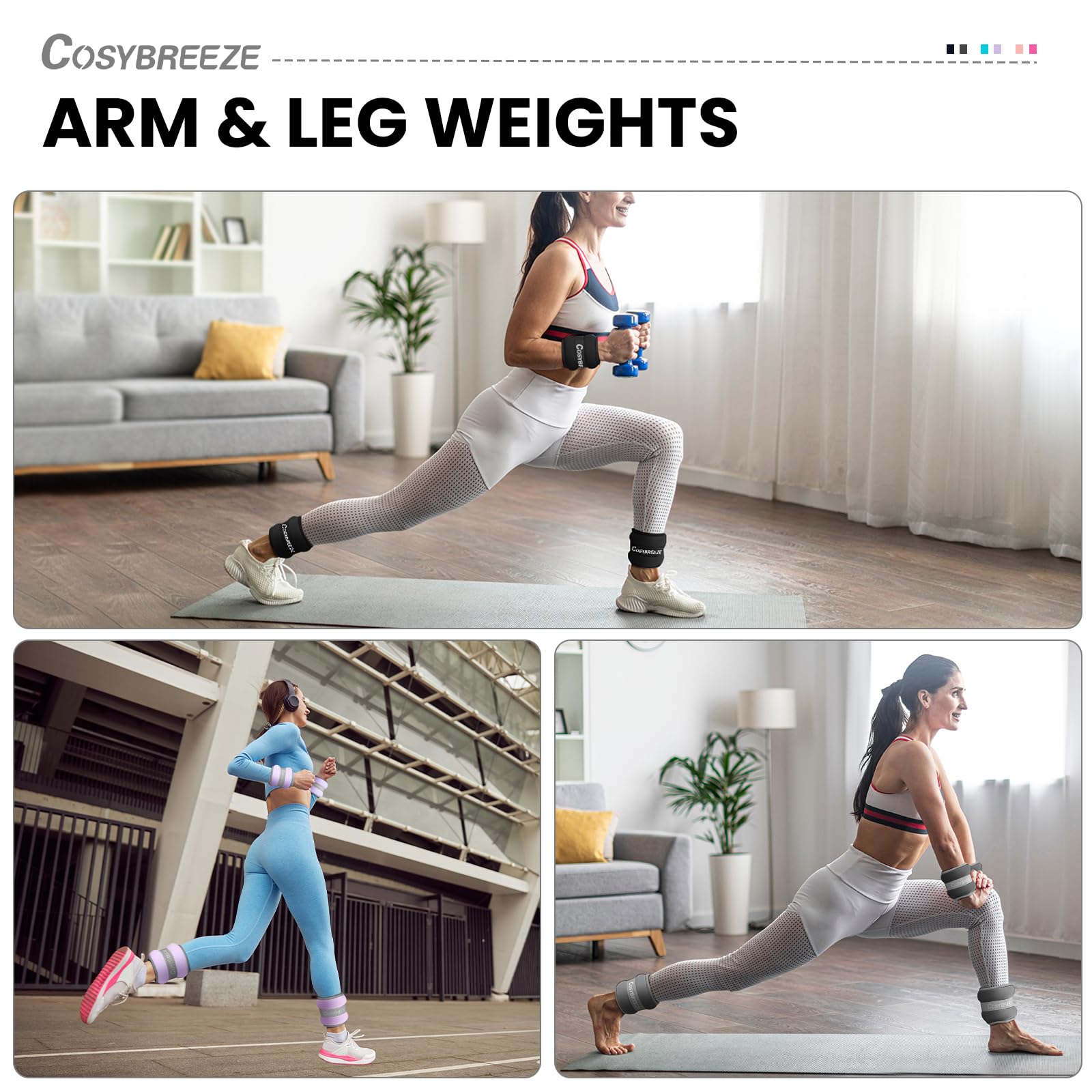 Pesi Per Caviglie Regolabili 1-10kg - In Neoprene, Per Allenamento, Camminate E Palestra - Foto 13