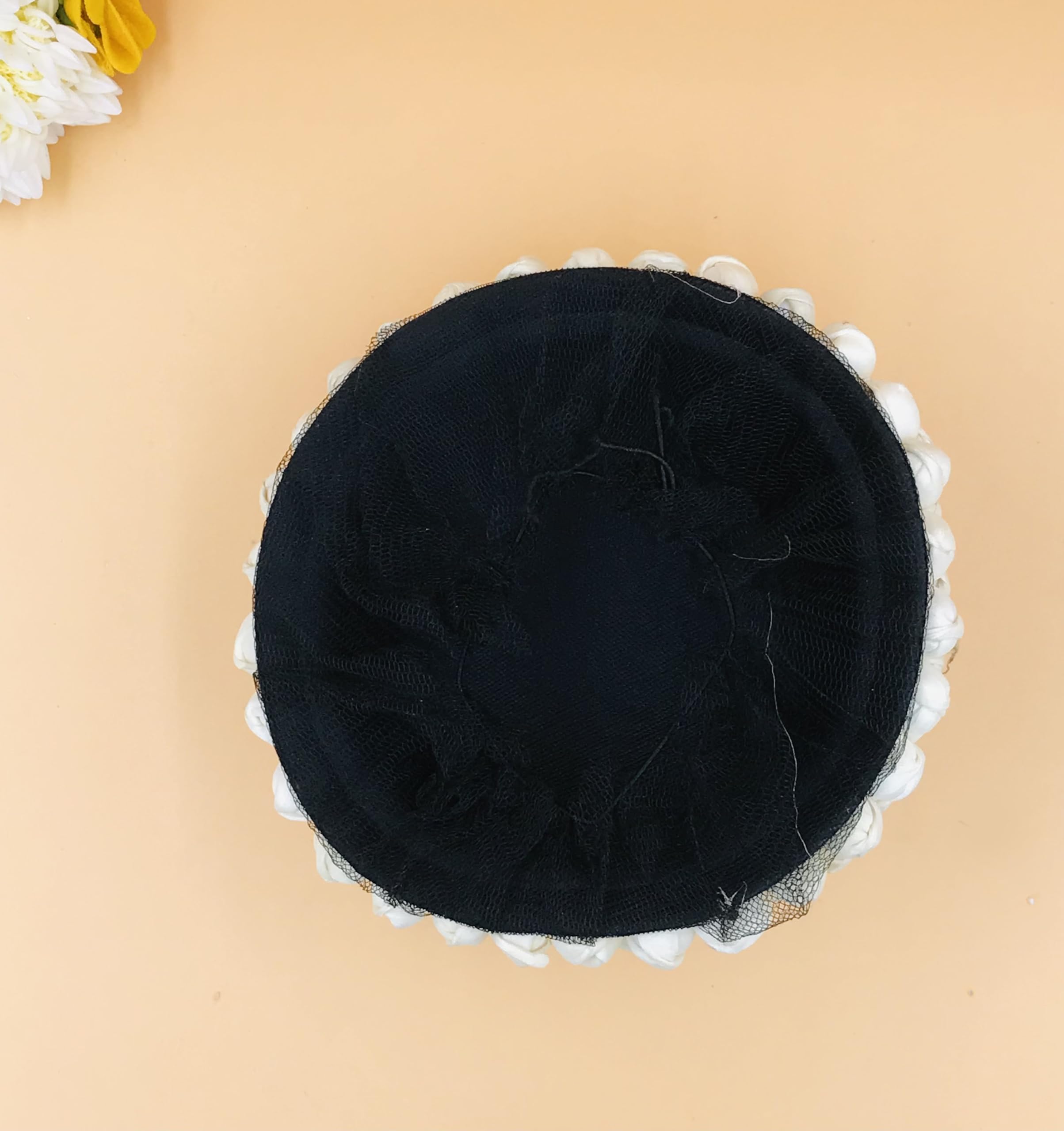 GadinFashion™ Stylish Artificial White Gajra For Women Juda Bun Hair Bun Styling Accessories Wedding - Image 3 thumbnail