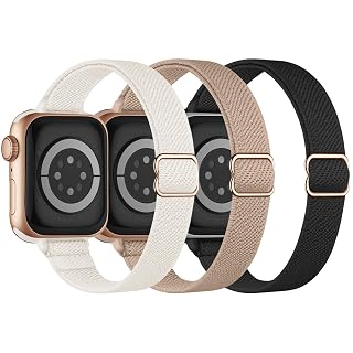 Slim Stretchy Band Compatible with Apple Watch Bands 40mm 41mm 42mm 38mm 44mm 45mm 46mm 49mm Women Men, Thin Skinny Elastic Nylon Solo Loop Strap for iWatch Series 10 9 8 7 6 5 4 3 11 Ultra SE 2/3 - Amazon product rated Grade A