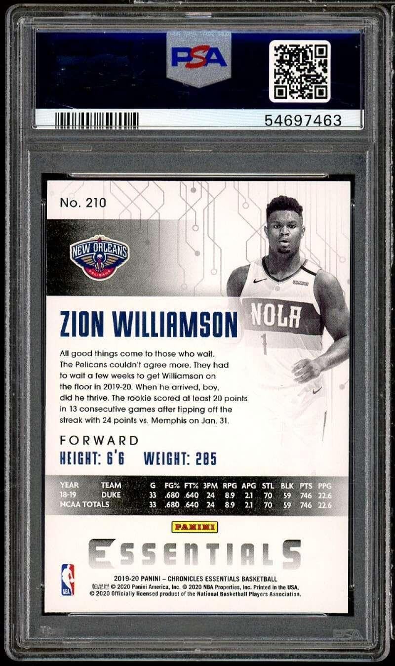 Zion Williamson Rookie Card 2019-20 Panini Chronicles Pink #210 PSA 10 - Basketball Slabbed Rookie Cards